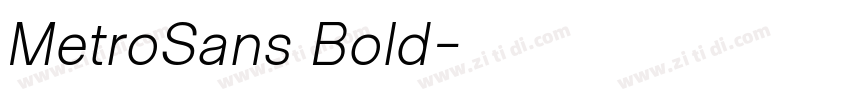 MetroSans Bold字体转换